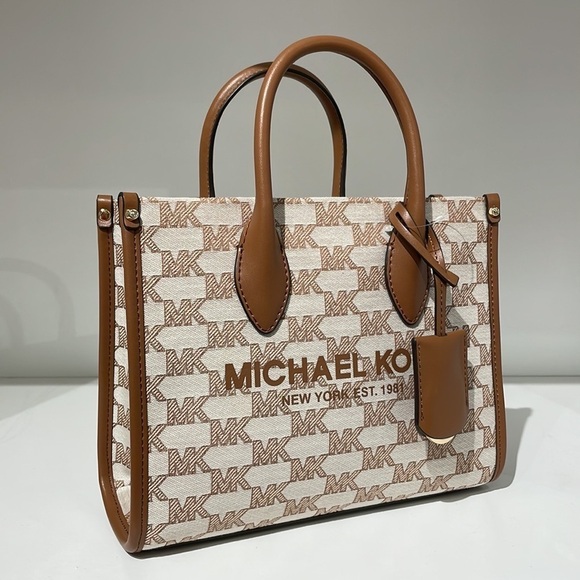 Michael Kors Mirella Small Logo Jacquard Crossbody Bag - Picture 3 of 10